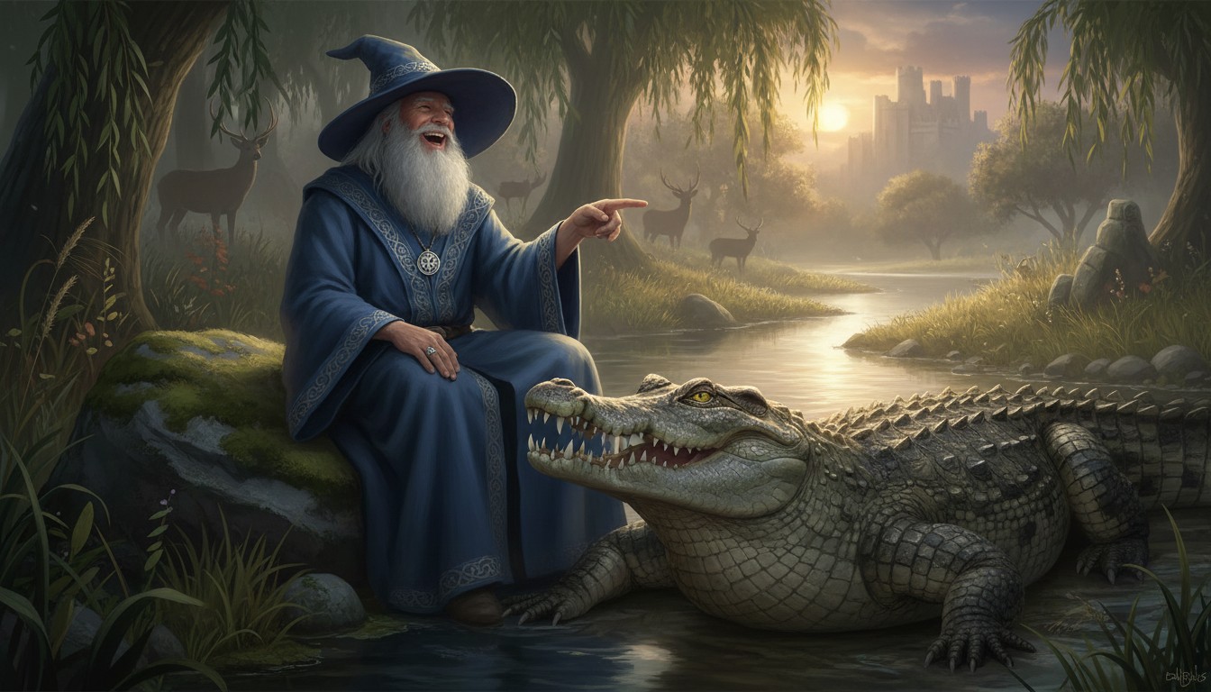 The Wild Old Man and the Crocodile