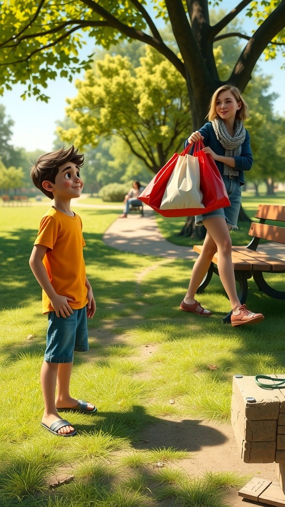 A Boy's Kindness to the Elderly