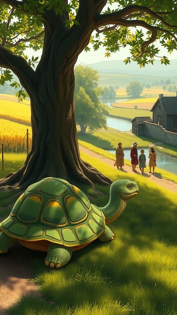 The Tortoise's Journey: A Village Fairy Tale