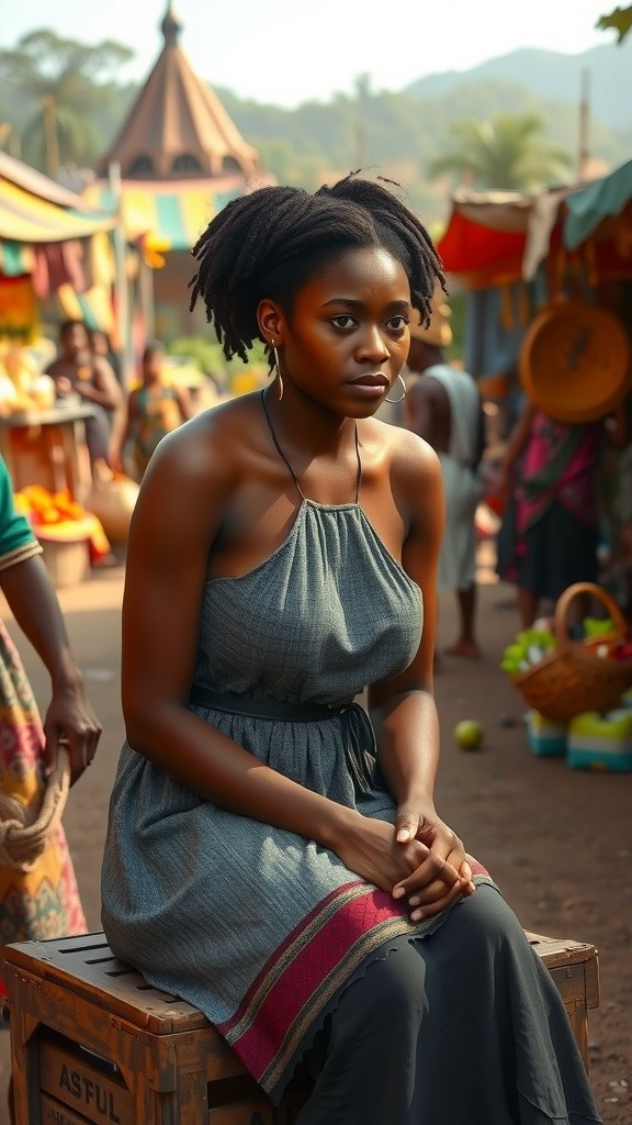 Heartbreak in the Market: A Young Woman's Tears