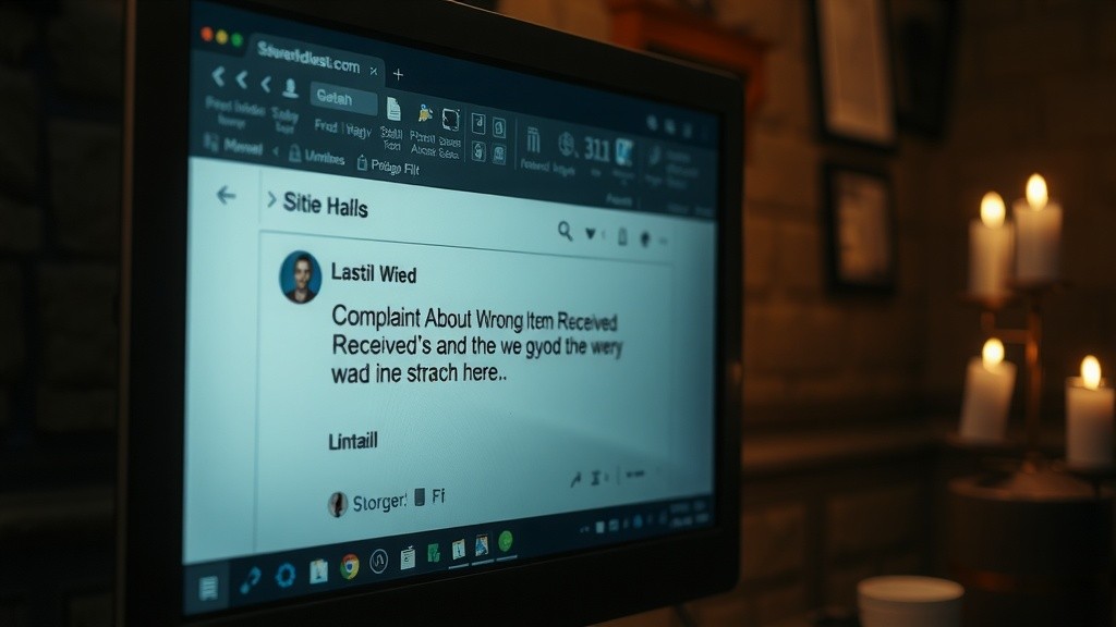 Complaint About Wrong Item Received (copy)