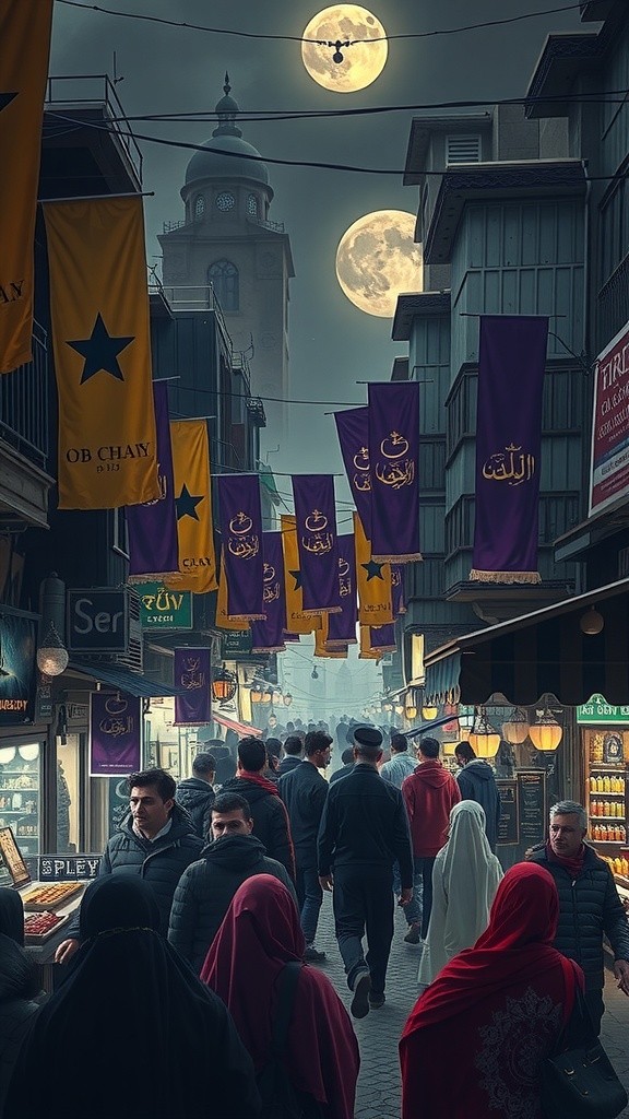 Pakistani Girl in Black Dress Walking in Karbala during Arbaeen Days