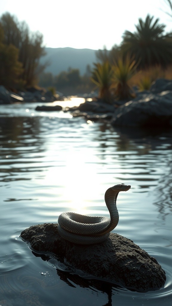 Ular Cobra Memangsa Ikan