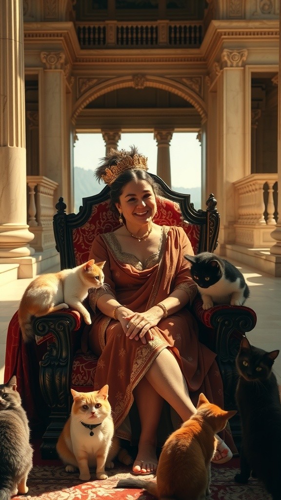 Queen Ella's Purr-fect Reign: The Rise of Cats in the Court