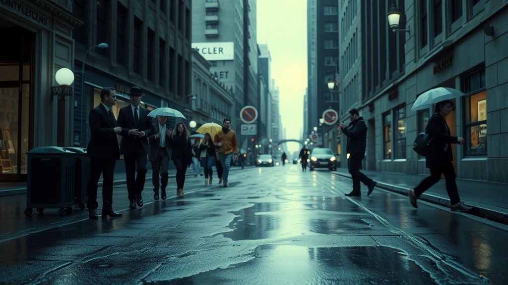 Small Dog Pulling a Cart with a Girl in the Rain