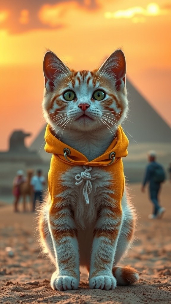 مغامرة القطة في الأهرامات