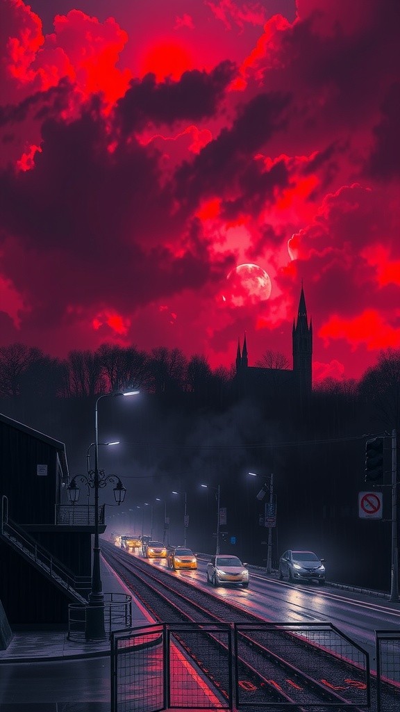 Langit Merah dan Suasana Mencekam