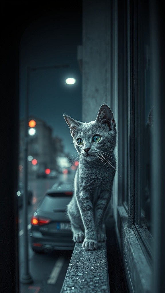 Whiskers' Adventure: A Cat's Journey Through a Busy Crowd