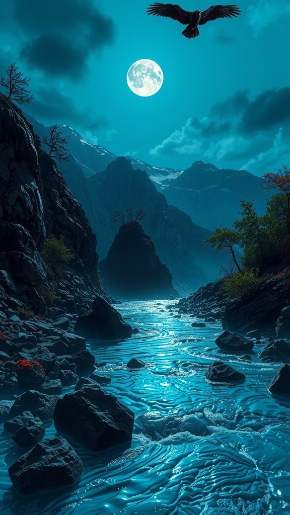 River Beneath the Waves: A Surreal Underwater Journey