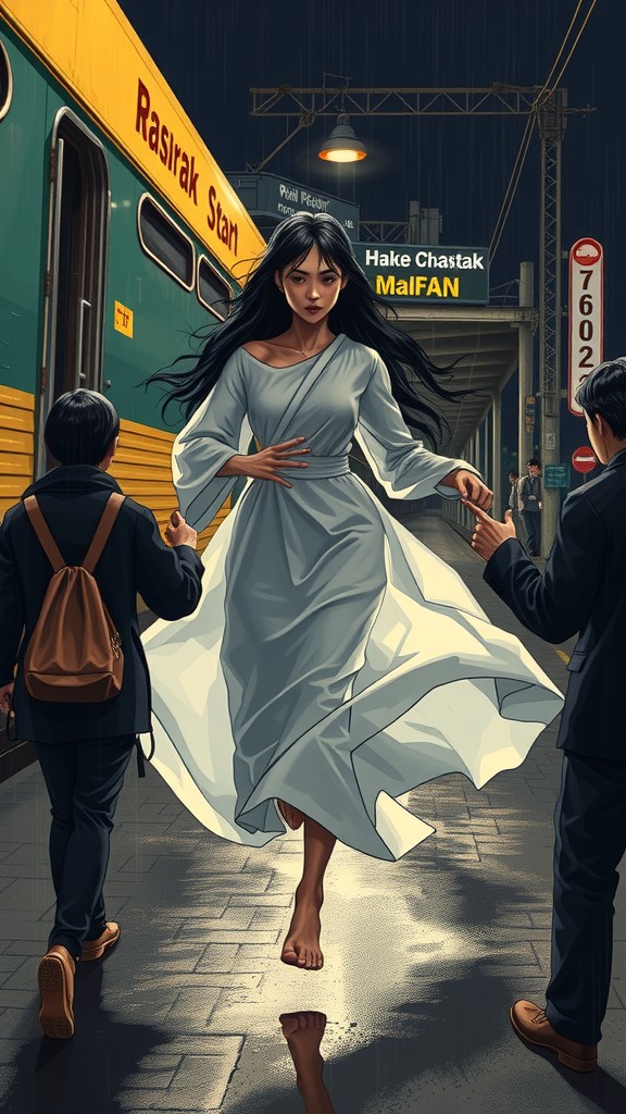 Kuntilanak Panik di Stasiun!