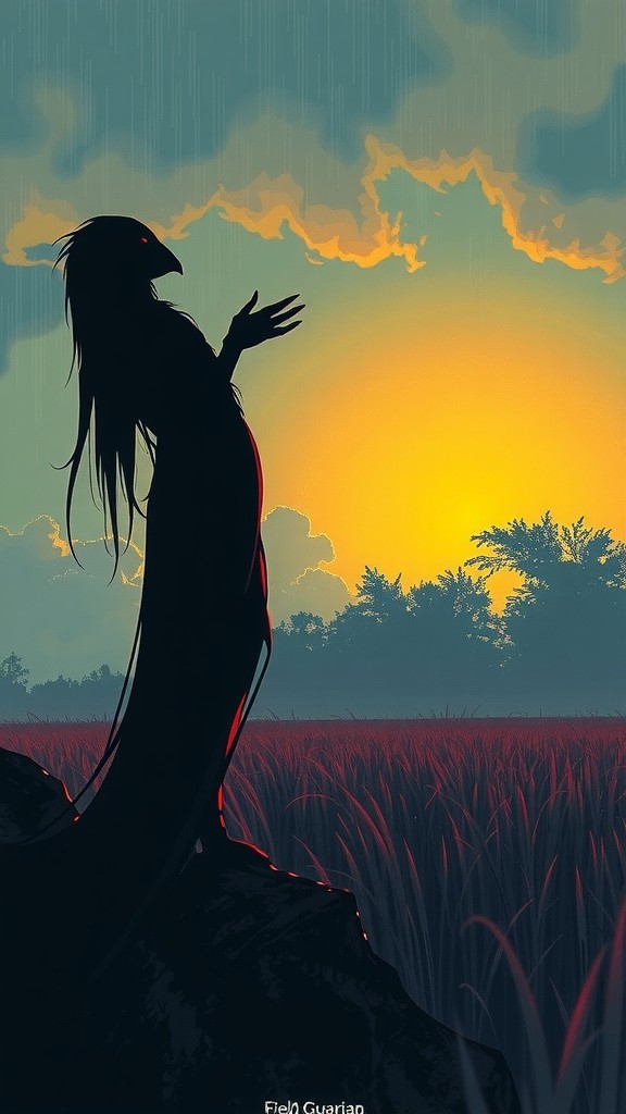 Sosok Hitam di Pematang Sawah