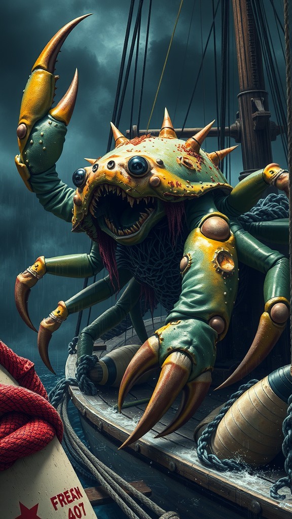 Dawn Encounter: A Realistic Struggle with the Deep Sea Beast
