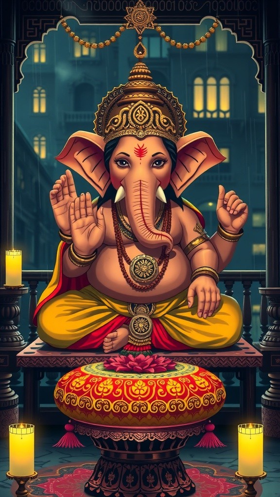 गणेश की सुरक्षा: अर्जुन की मदद