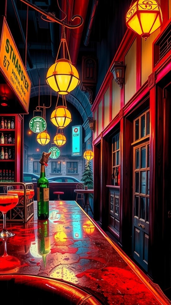 Chaotic Night at the Bar: Darkness and Panic