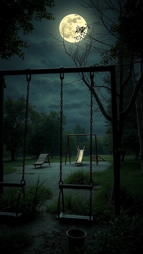 The Haunted Playground: Shadows and Screams