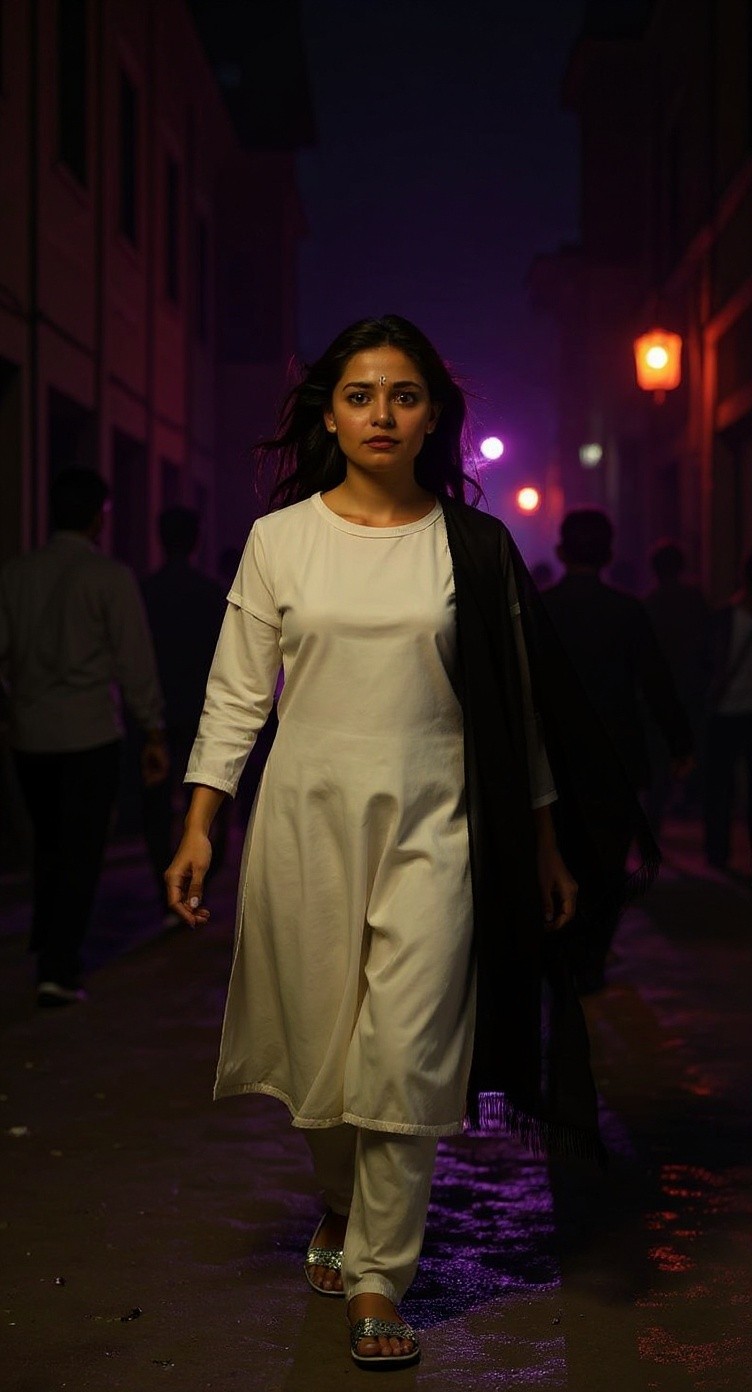 Maya's Journey Through the Dark Streets of Lahore