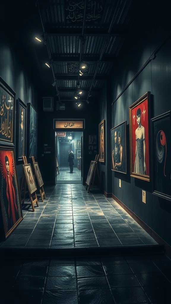 Eerie Visions: Arabic Calligraphy in a Sinister Frame
