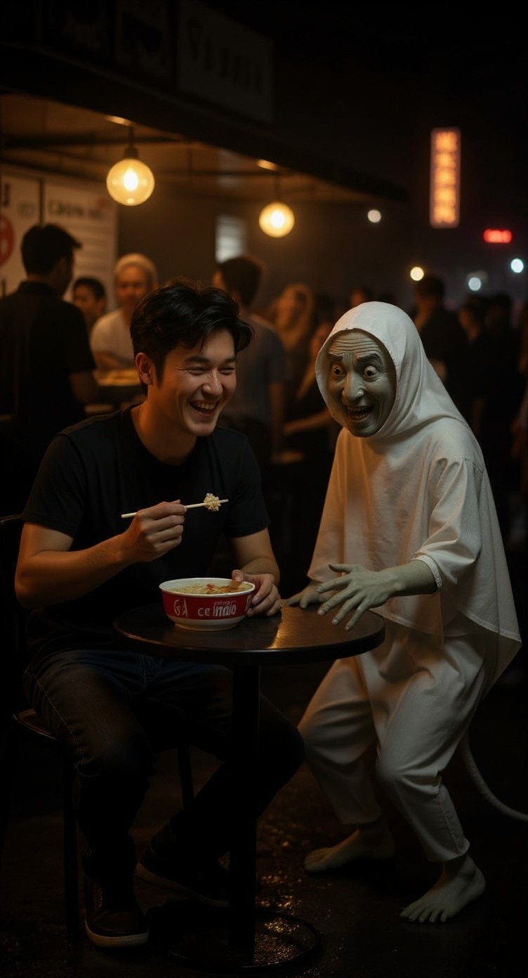 Pocong Mampir di Warung Indomie