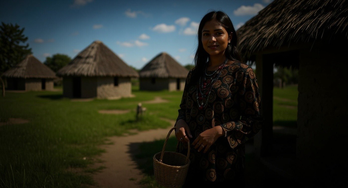 A Serene Day in a Yoruba Village