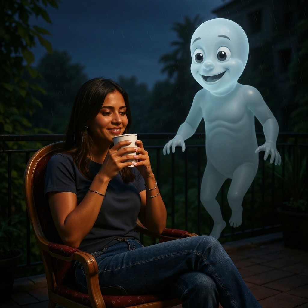 The Playful Rooftop Ghost