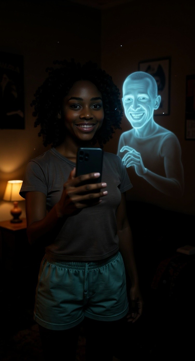 Hantu Glowing di Balik Selfie