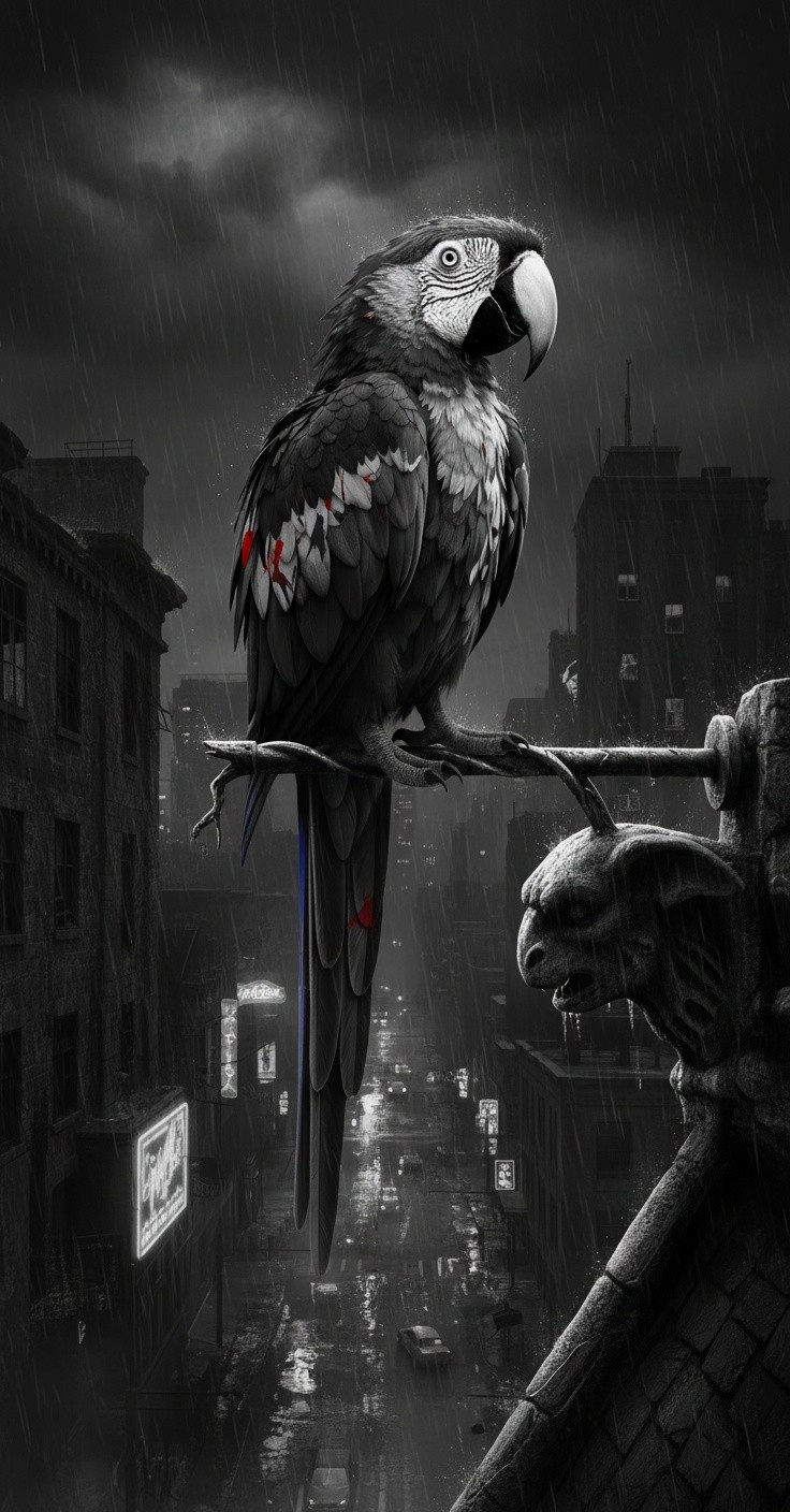 From Adorable Parrot to Terrifying Crow: A Cinematic Transformation