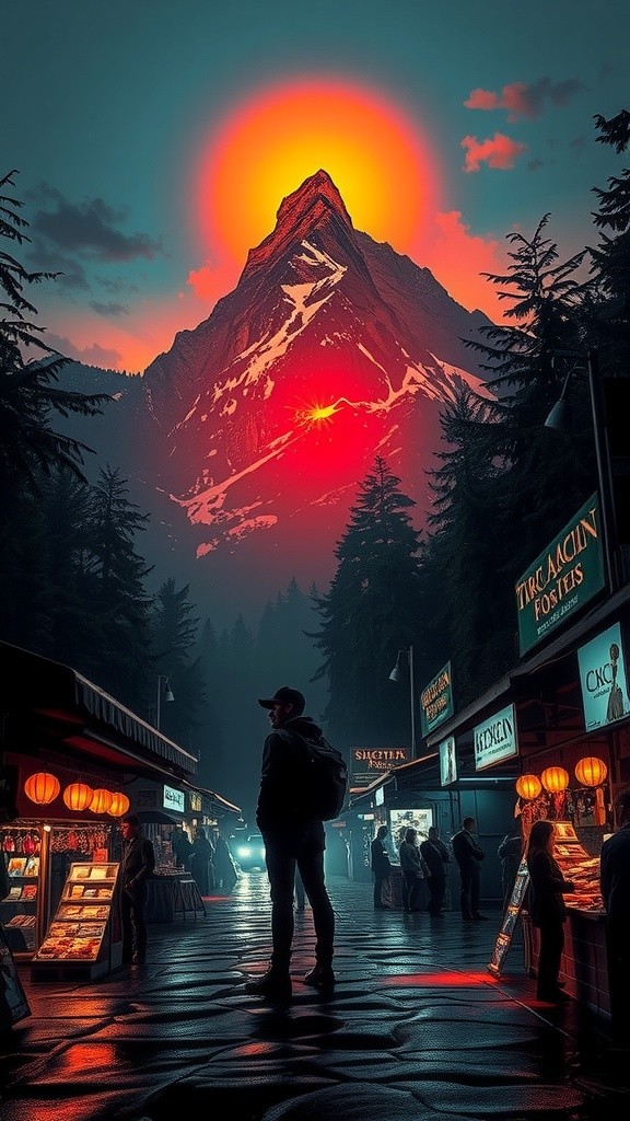 Pasar Malam Ajaib di Gunung