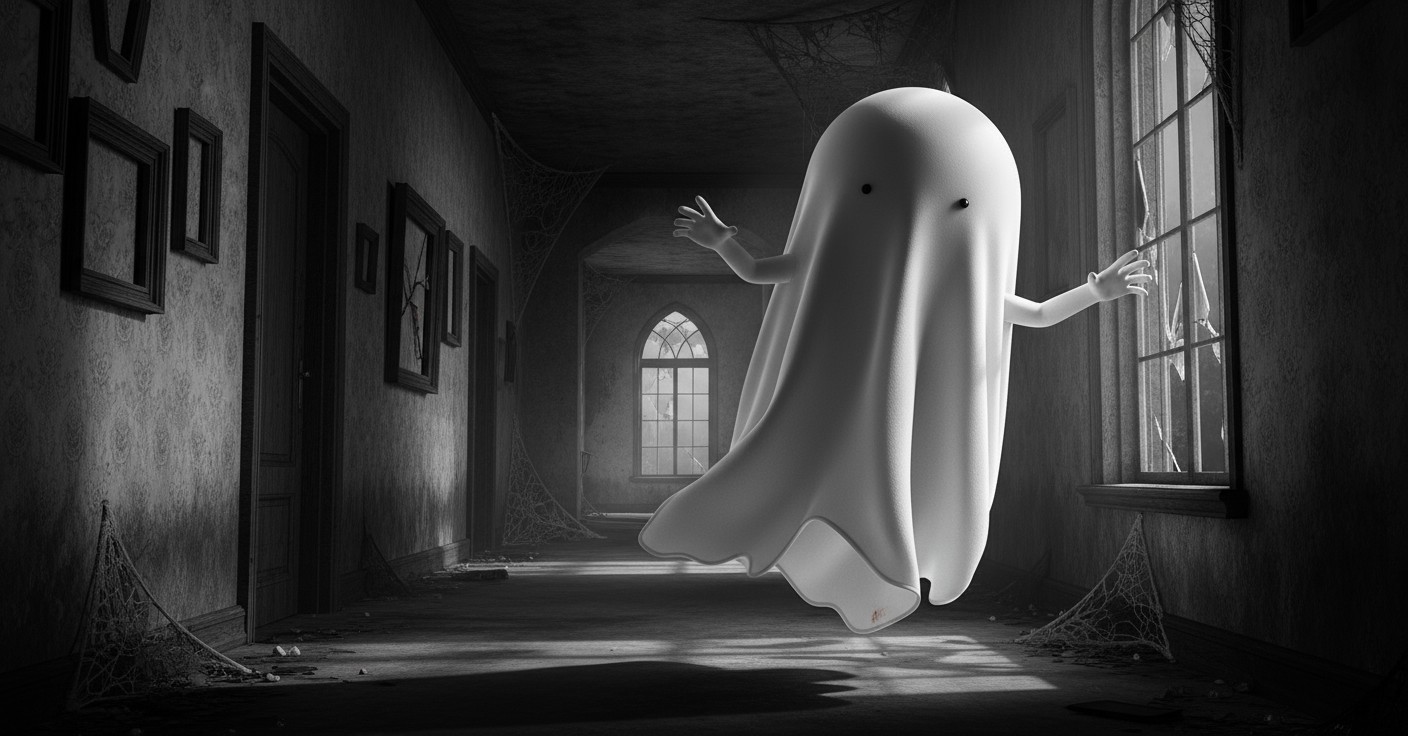 Ghostly Lady at the Fireplace