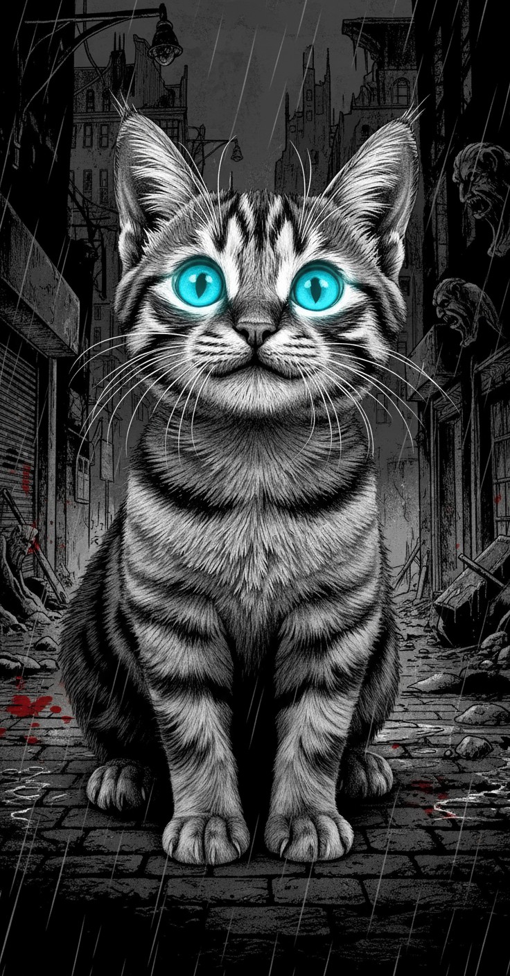 Neon Fury: The Awakening of the Epic Feline Hero