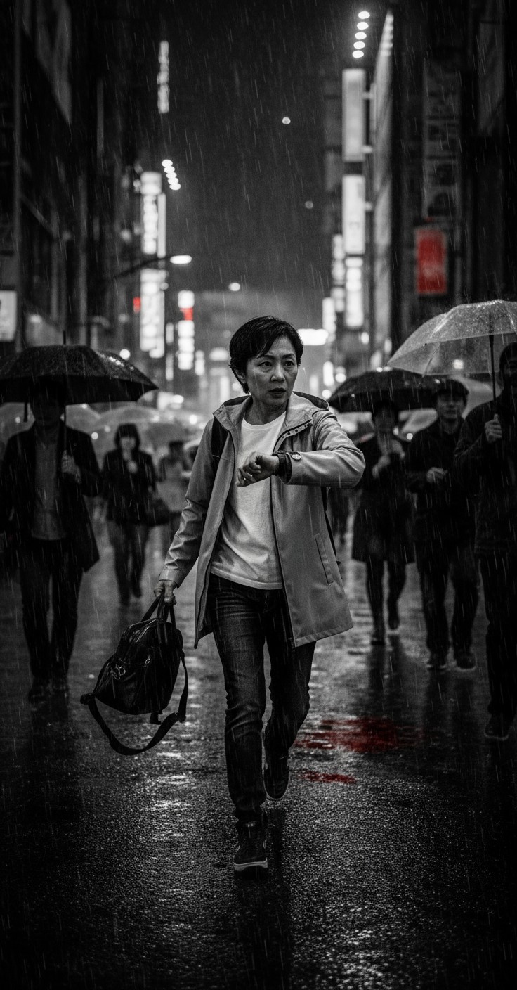 A Girl's Magical Awakening in Tokyo at Night