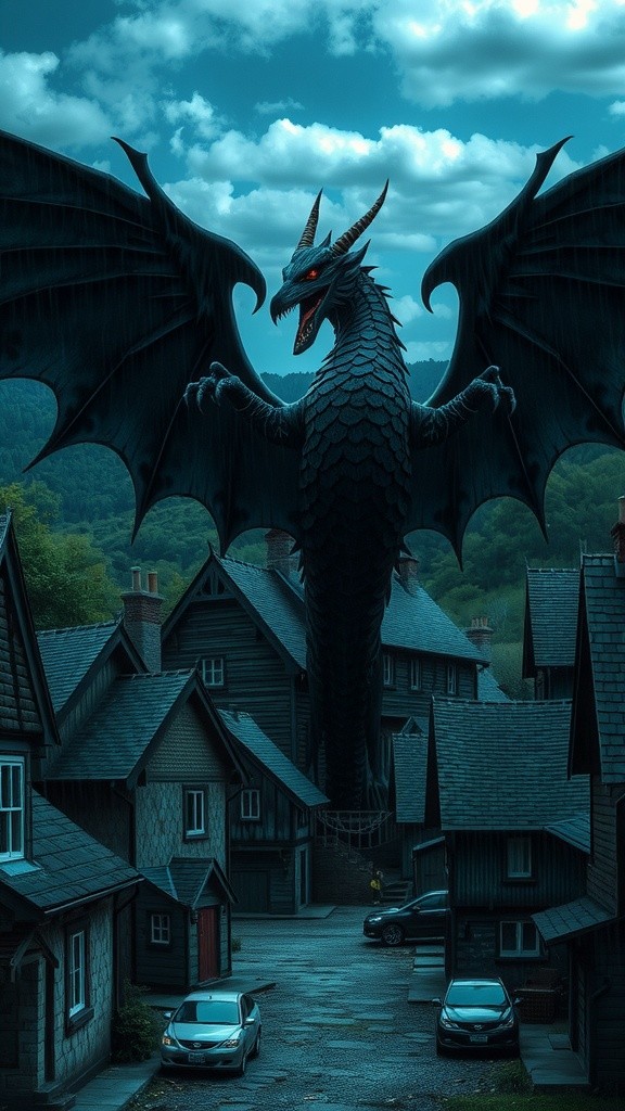 Pertarungan Naga dan Elang di Desa Penyihir