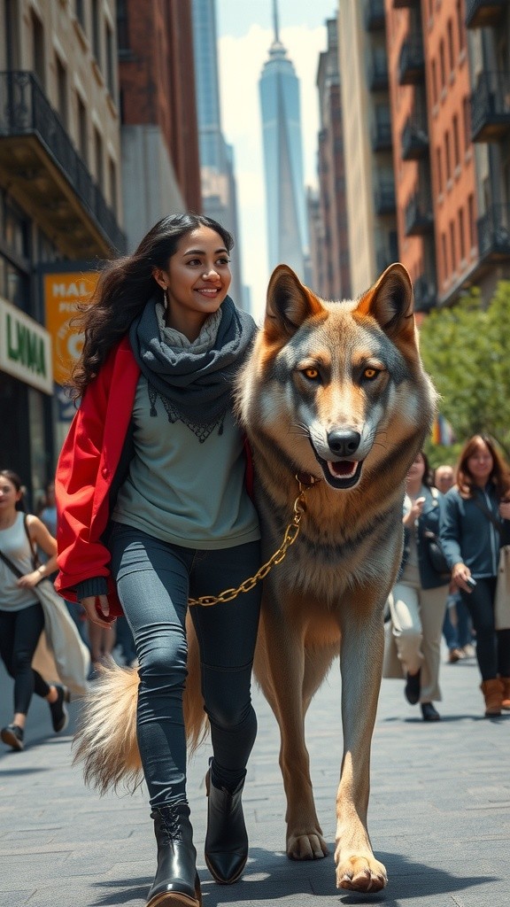 Gangster Girl with Wolves: A Street Adventure