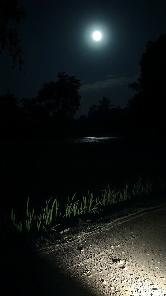 Bayangan Malam di Sawah
