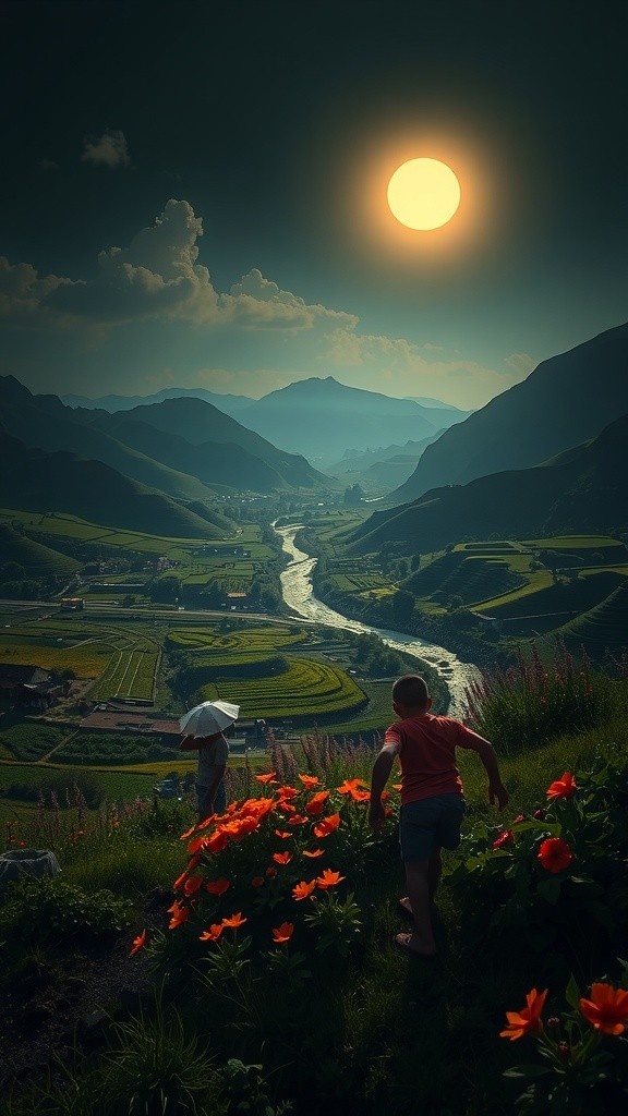 Naga Terbang Menghabiskan Desa dengan Api