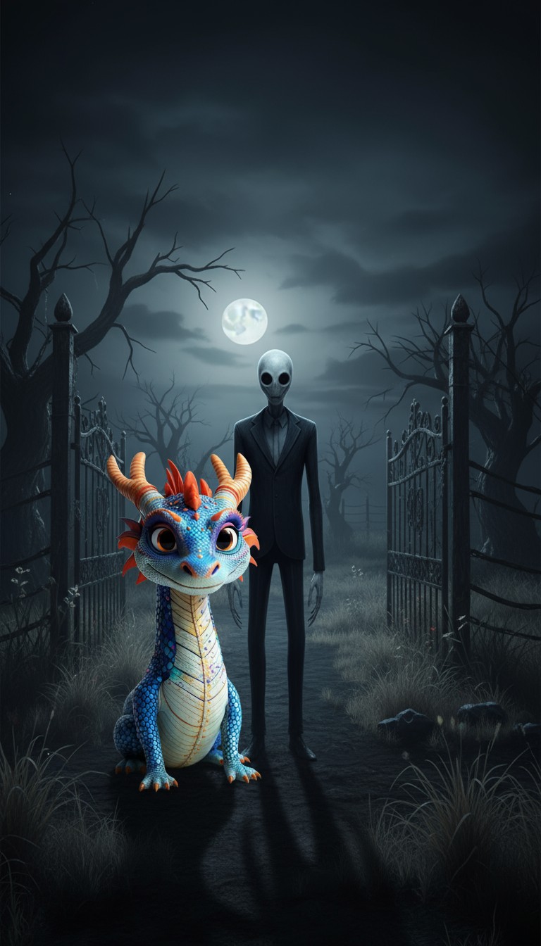 Mothman & Slenderman Scared by Aliens at Skinwalker Ranch!