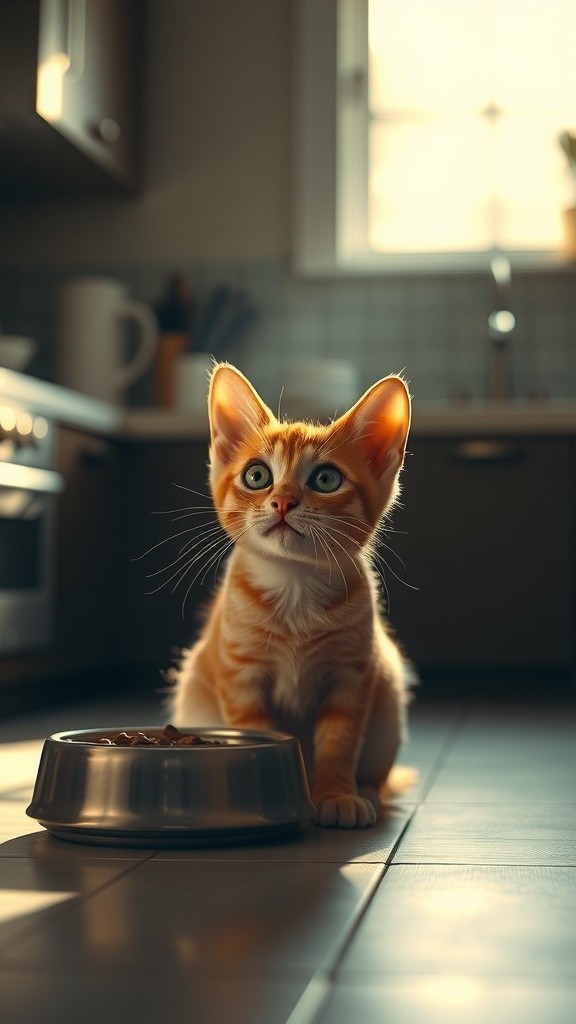 Kucing Kaget oleh Sesuatu yang Tak Terlihat