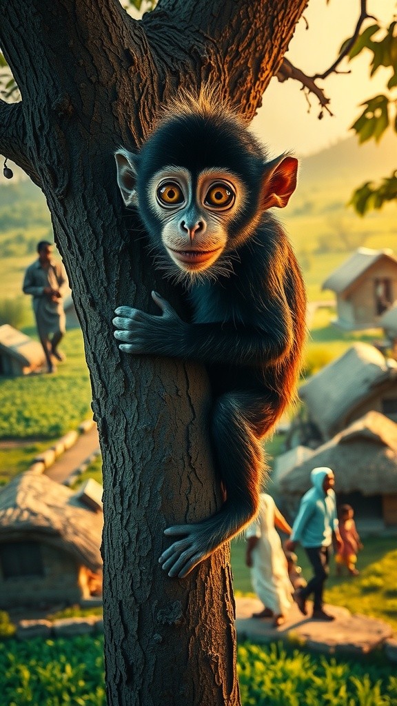 Bandar Rani ki Anokhi Kahani: Kisan Parivaar ke Saath