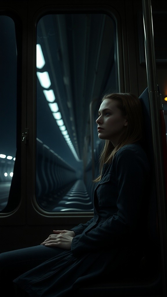 Uneasy Stare in the Metro