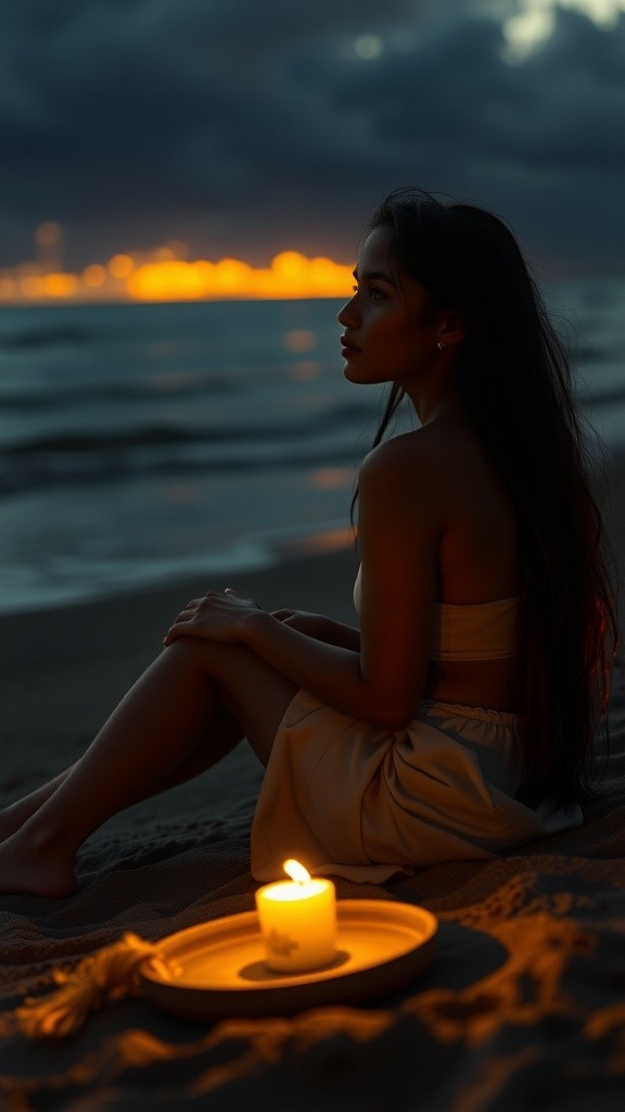 Keindahan Senja di Tepi Pantai