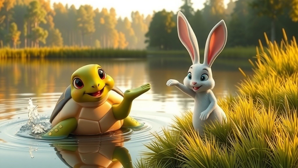 Tyo Si Kura-Kura dan Ciko Si Kelinci: Balapan yang Mengajarkan Kerendahan Hati