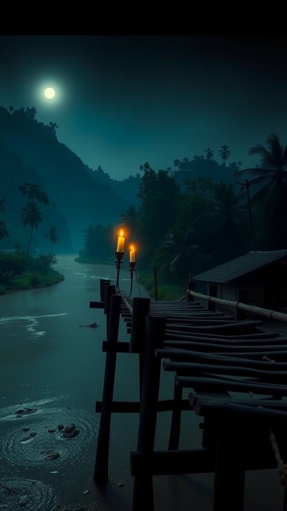 Roh Wanita di Jembatan Tua Kalimantan