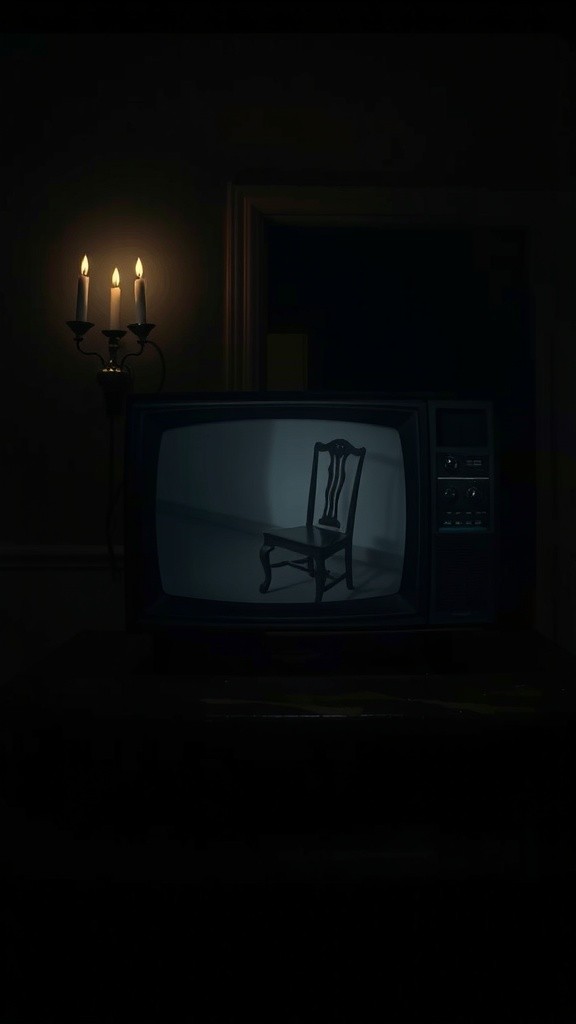 Bayangan Kursi di Televisi