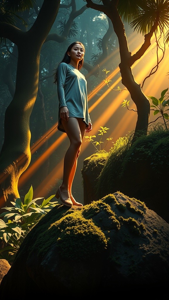 Epic Jungle Ascent: A Mystical Waterfall Adventure