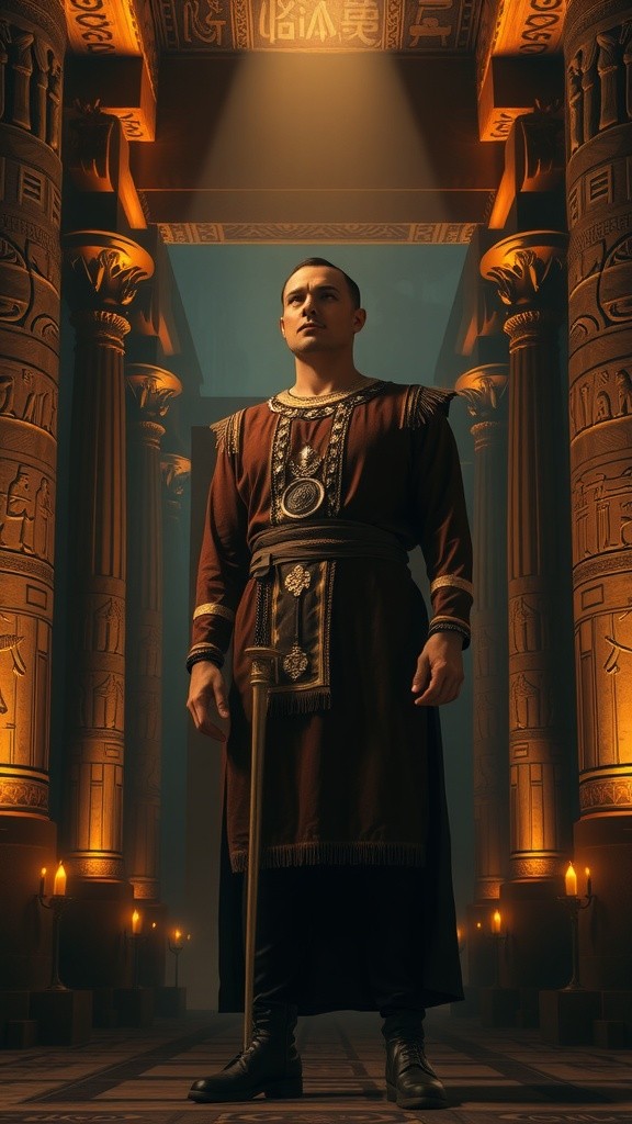 تتويج الفرعون الشاب في معبد عظيم