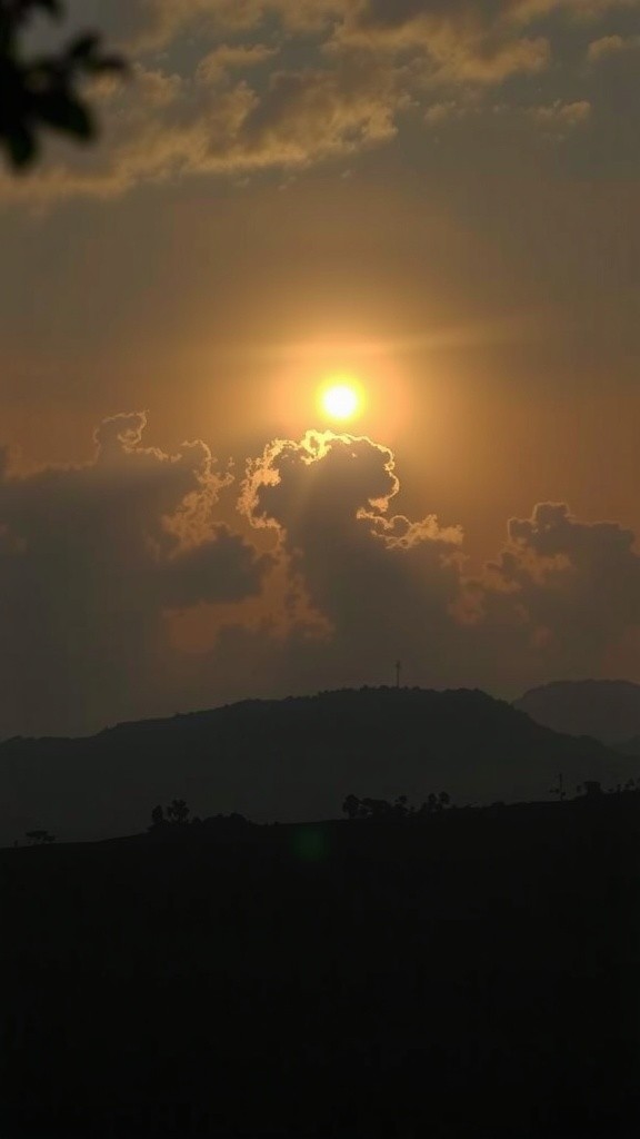 Divine Serenity: Buddha in the Clouds at Golden Hour