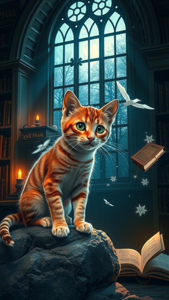The Enchanted Wizard Cat: A Fantasy Journey