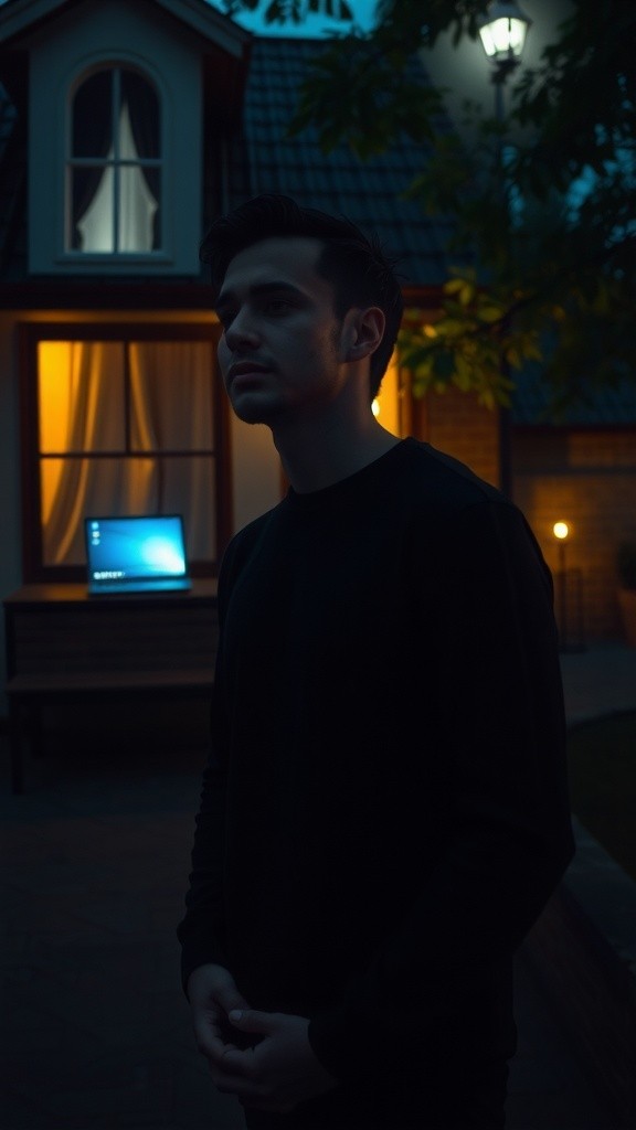 Bayangan Misterius di Layar Laptop