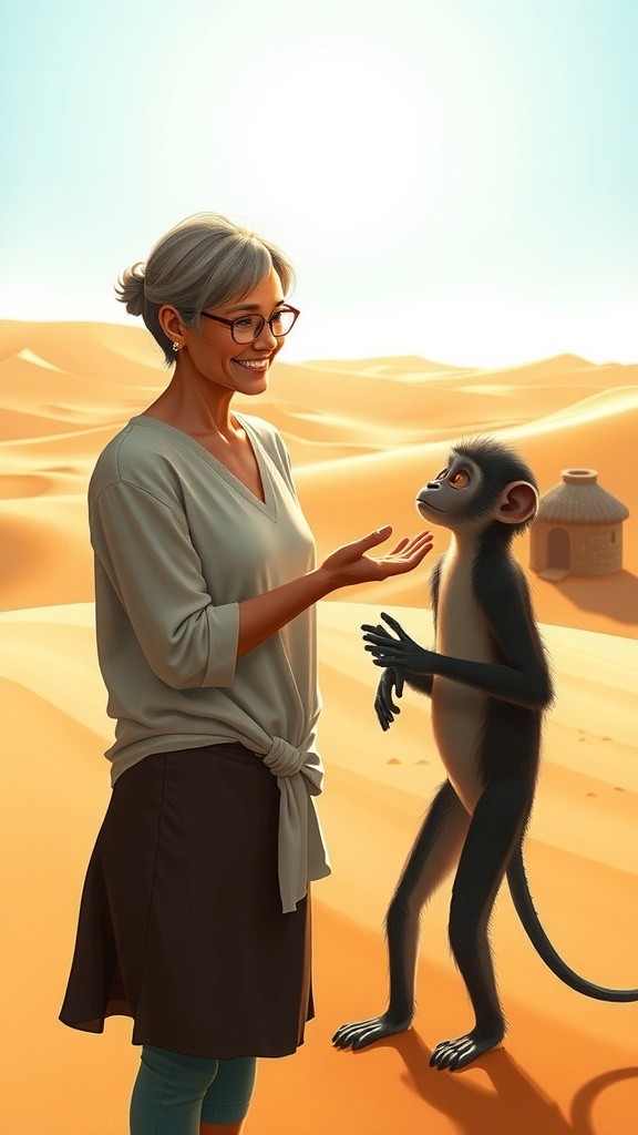 दादी और बंदर का रेगिस्तानी घर