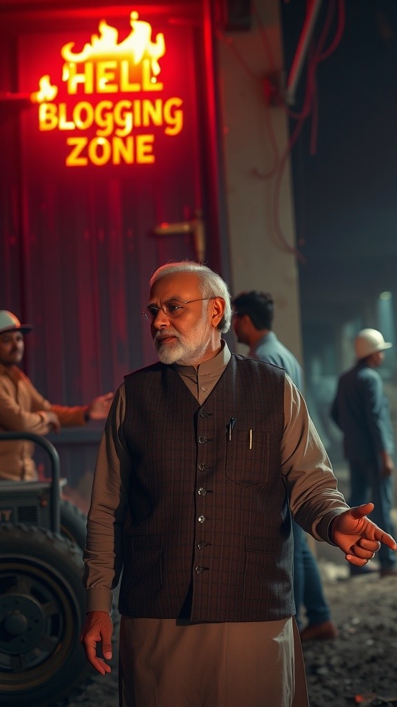 मोदी जी की नर्क में ब्लॉगिंग यात्रा