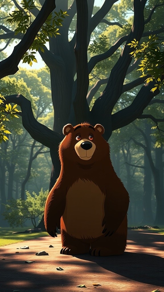 The Bear Stuck in the Tree